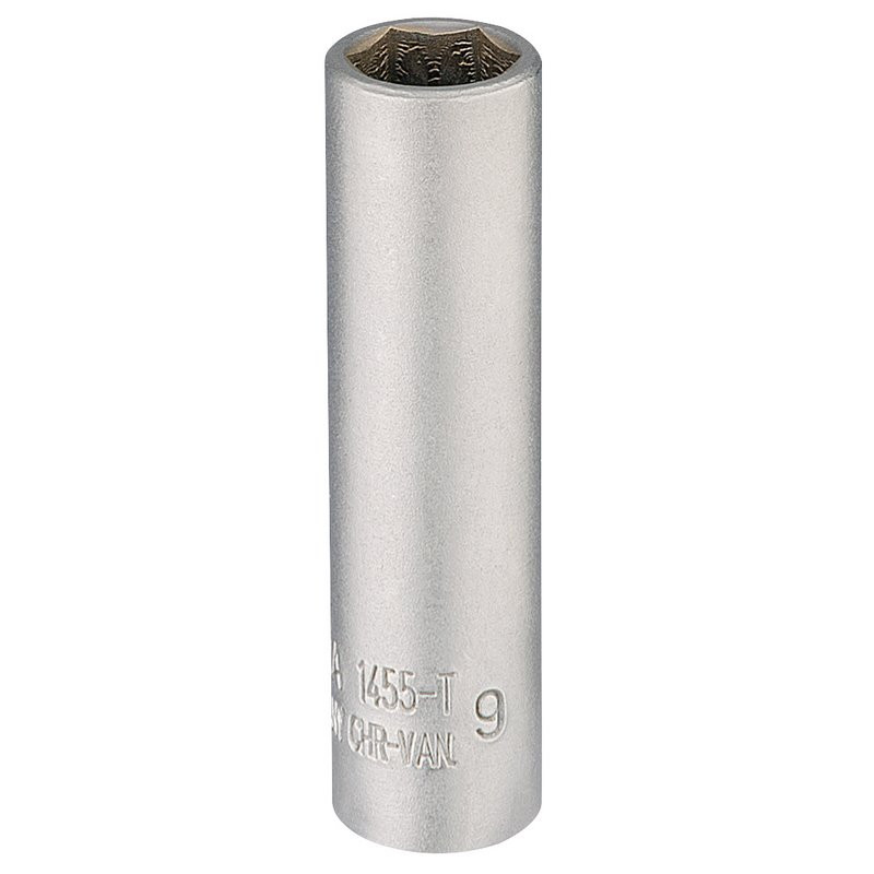 Elora 58729 Deep Socket, 1/4" Sq. Dr., 9mm