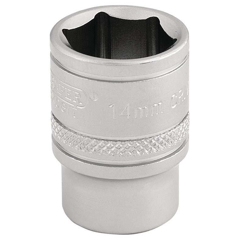 Draper Expert 16540 6 Point Metric Socket, 3/8" Sq. Dr., 14mm