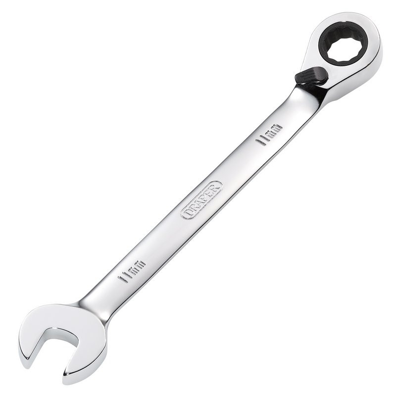 Draper 51977 HI-TORQ Metric Reversible Ratcheting Combination Spanner, 11mm