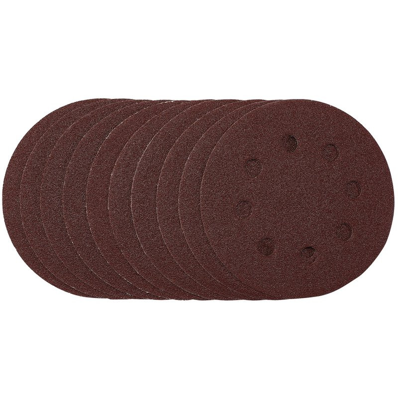 Draper 53499 Sanding Discs, 115mm, 80 Grit, Hook & Loop (Pack of 10)
