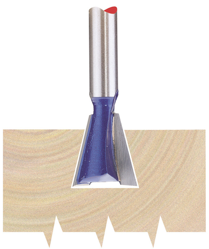 Draper 75346 TCT Router Bit, 1/4" Dovetail, 14mm Diameter