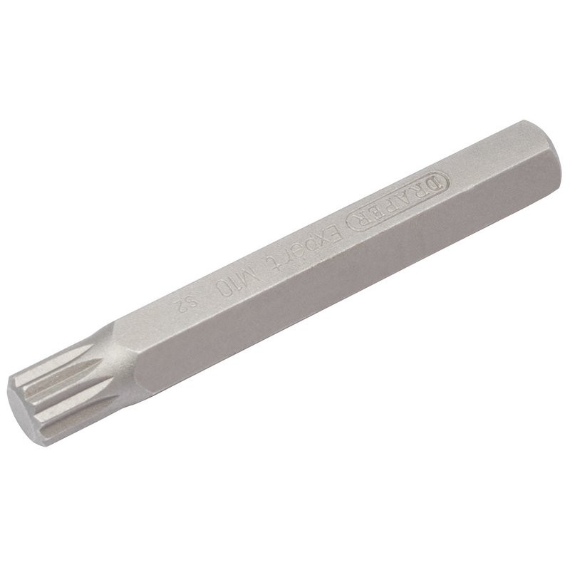 Draper Expert 33348 Spline 10mm Insert Bit for Mechanics Bit Sets, M10 x 75mm
