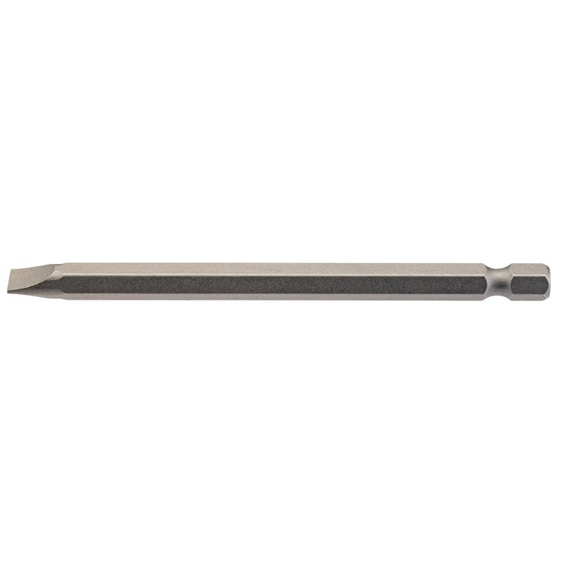 Draper 64351 Plain Slot Insert Bit, 6.5mm, 1/4" Hex, 100mm Long (Pack of 1)