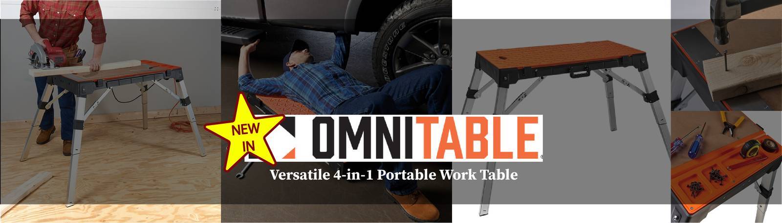 New in: OmniTable versatile 4-in-1 portable work table