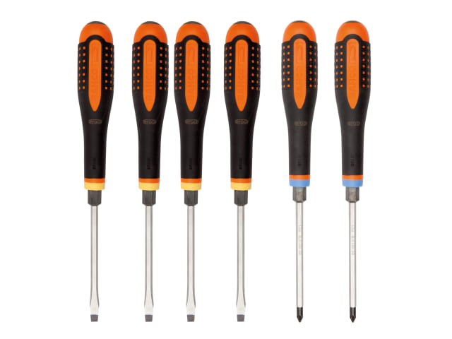 Bahco BE-9882TB ERGO Through Blade Screwdriver Set, 6 Piece