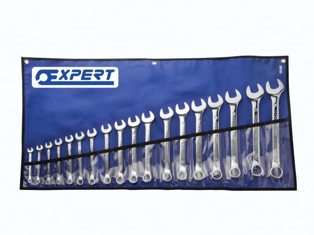 Expert E110313 Combination Spanner Set with Tool Roll, 18 Piece