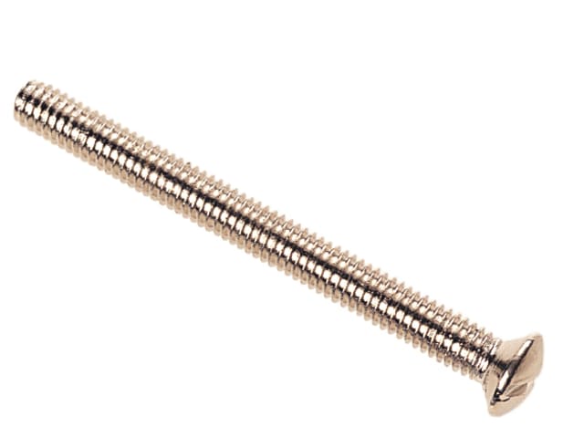 Dencon 113810NB Nickle Plated Switch/Socket Plate Screws 3.5 x 38mm (Pack of 10)