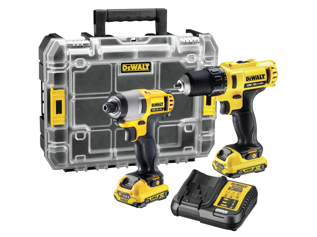 DeWALT Power Tools DCK211D2T-GB DCK211D2T XR Twin Pack 12V 2 x 2.0Ah Li-ion - DEWDCK211D2T - main image