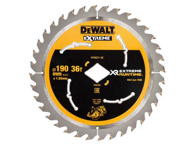 DeWalt DT40271-QZ Extreme Runtime FlexVolt Circular Saw Blade 190mm x Diamond x 36T