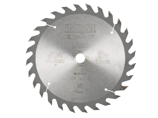 DeWalt DT4031-QZ Series 40 Circular Saw Blade 184 x 16mm x 28T ATB
