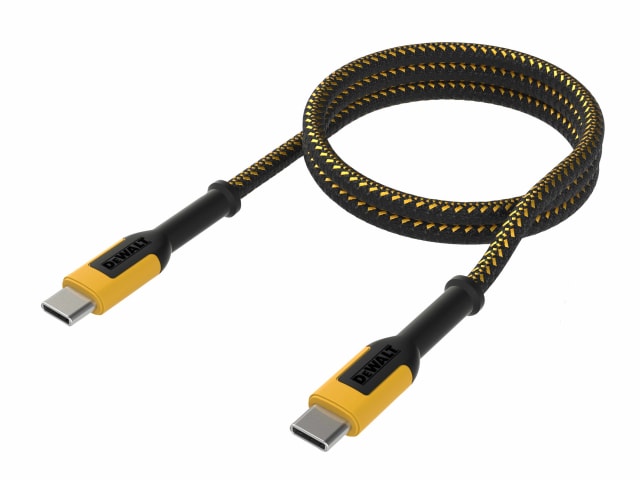 DeWalt USB C to USB C 100W Reinforced Charging Cable 1.8m (6ft)