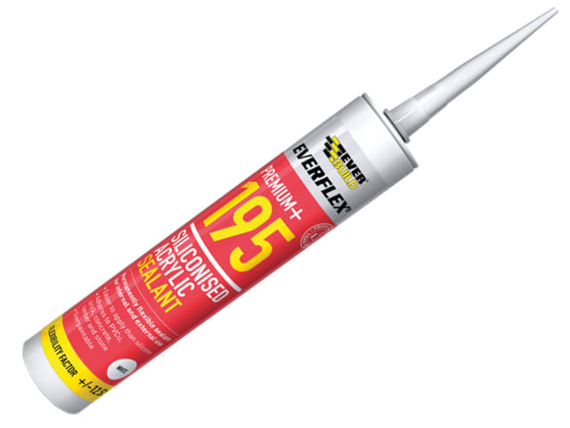 Everbuild Sika 482346 Everflex 195 Siliconised Acrylic White 300ml
