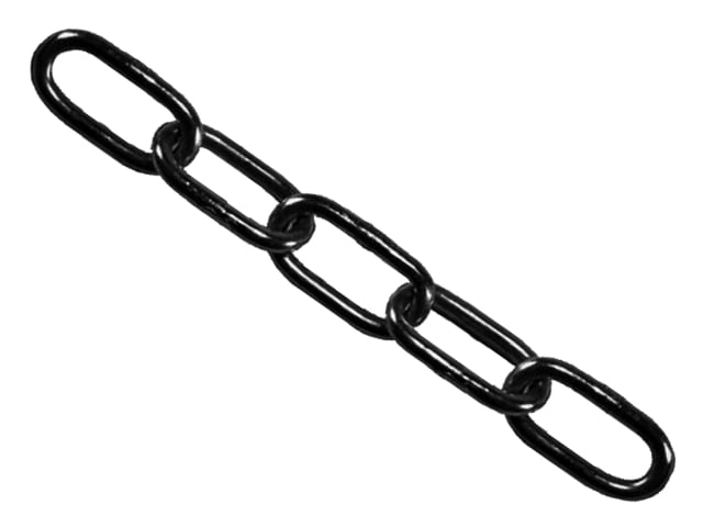 Faithfull Black Japanned Chain 6mm x 15m Reel - Max. Load 250kg