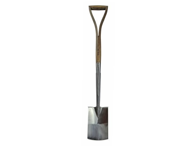 Faithfull FAIPRESBSSS Prestige Stainless Steel Border Spade Ash Handle