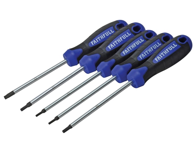 Faithfull FAISDTSET5 Star (Torx) Head Screwdriver Set, 5 Piece