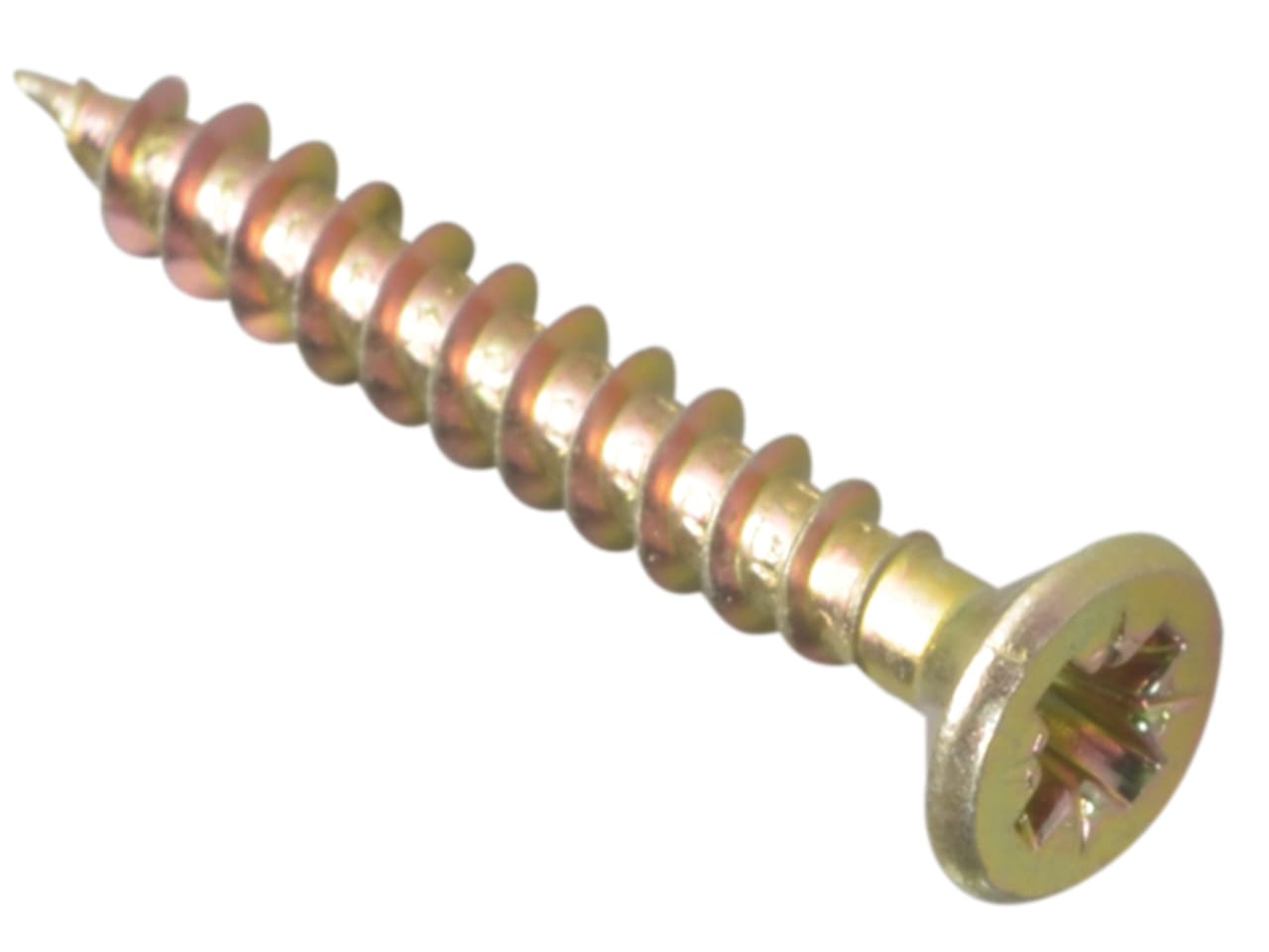 ForgeFix FPMPS430Y Multi-Purpose Pozi Compatible Screw CSK ST ZYP 4.0 x 30mm Forge Pack 30 - FORFPMP430Y - main image