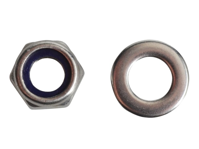 ForgeFix FPNYLOC6SS Nyloc Nuts & Washers A2 Stainless Steel M6 ForgePack 20