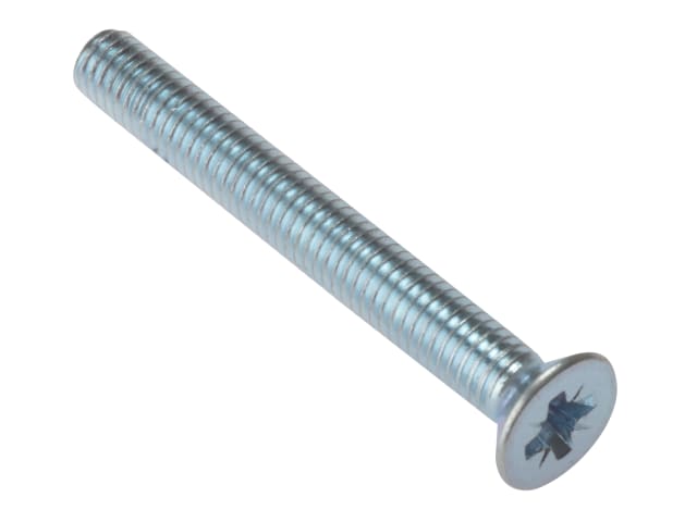 ForgeFix 25MSCSK630 Machine Screw Pozi Compatible CSK ZP M6 x 30mm Bag 25