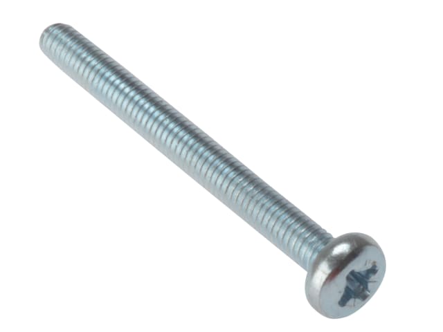 ForgeFix 25MSPH530 Machine Screw Pozi Compatible Pan Head ZP M5 x 30mm Bag 25
