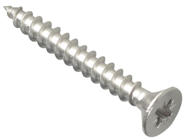 ForgeFix POZI540SS Multi-Purpose Pozi Compatible Screw CSK ST S/Steel 5.0 x 40mm Box 200