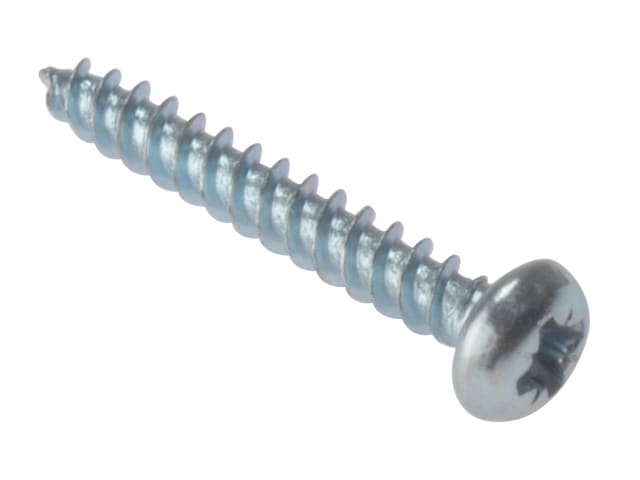 ForgeFix RH18ZP General Purpose Pozi Compatible Screw Round Head TT ZP 1in x 8 Box 200