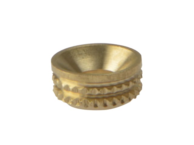 ForgeFix 100SCS8B Screw Cup Sockets Solid Brass Polished No. 8 Bag 100