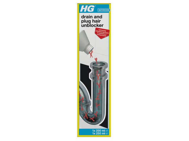 HG 667045106 Drain and Plug Hair Unblocker 450ml