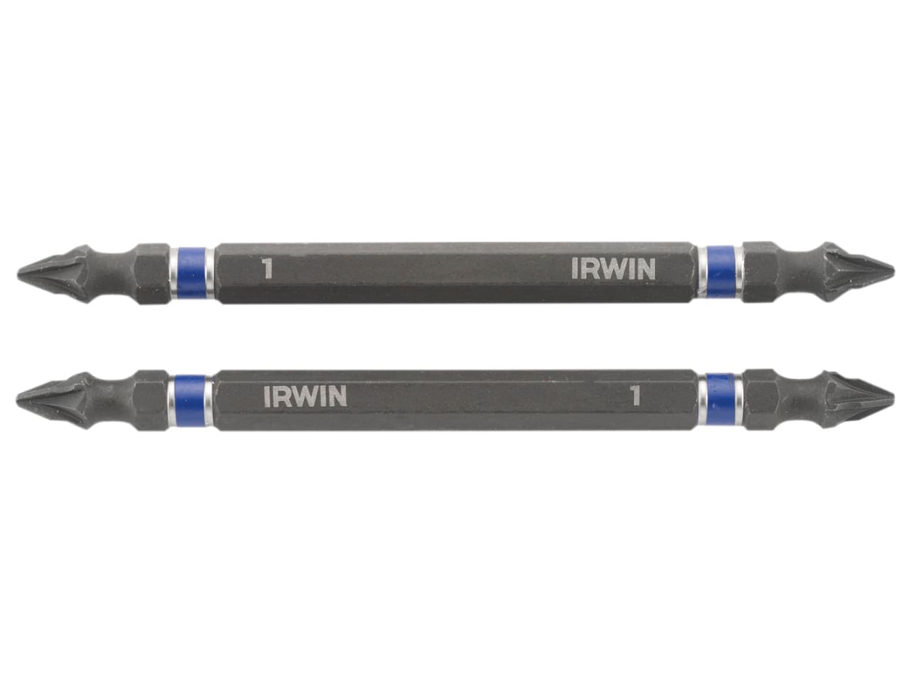 IRWIN® 1923407 Impact Double-Ended Screwdriver Bits Pozi PZ1 100mm (Pack 2) - IRW1923407 - main image