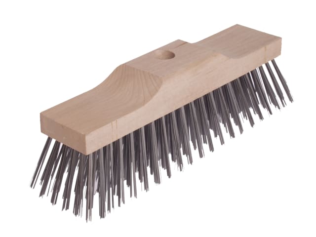 Lessmann 146.201.00 Raised Wooden Stock Broom Head 6 Row Steel Wire 300 x 70mm