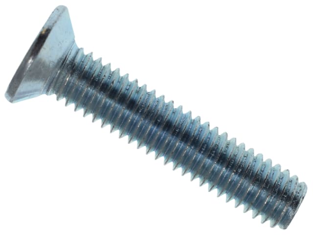 Metalmate Machine Screw Pozi Compatible CSK ZP M6 x 30mm Box 25