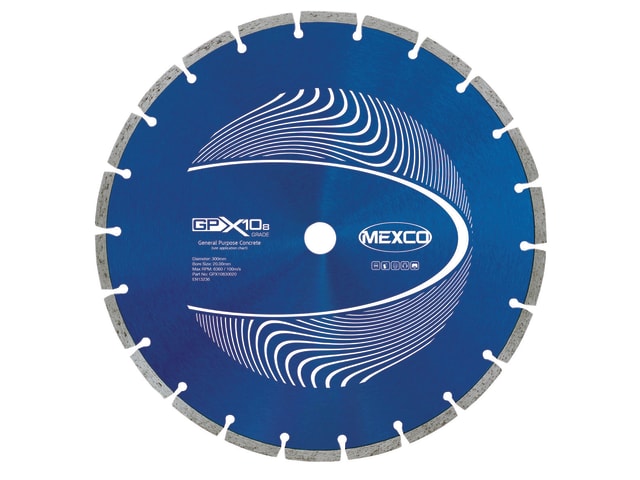 MEXCO GPX10830020 GPX10-8 Concrete Diamond Blade 300 x 20mm