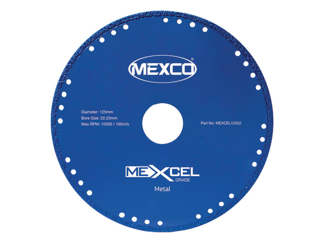 MEXCO MEXCEL12522 XCEL Grade Metal Cut Diamond Blade 125 x 22mm