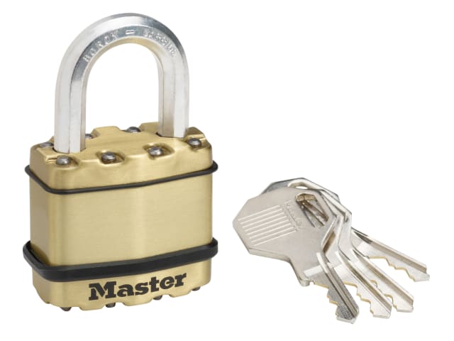 Master Lock M1BEURD Excell Brass Finish 45mm Padlock 4-Pin