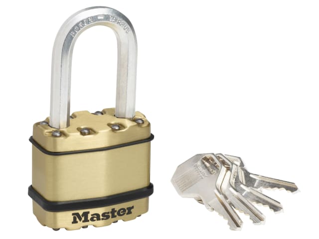 Master Lock M1BEURDLF Excell Brass Finish 45mm Padlock 4-Pin - 38mm Shackle