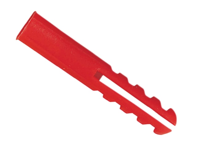 Rawlplug R-OLD-RED-100-C Red Plastic Plugs Screw Size No.6-12 (10 x Card 100)