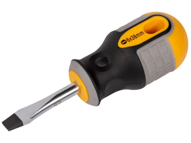 Roughneck 22-151 Stubby Screwdriver Slotted Flared 6.0 x 38mm