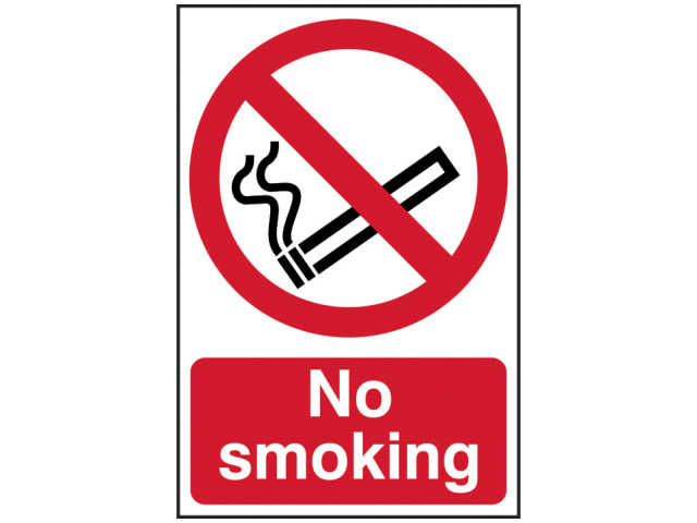 Scan 4050 No Smoking - PVC Sign 400 x 600mm