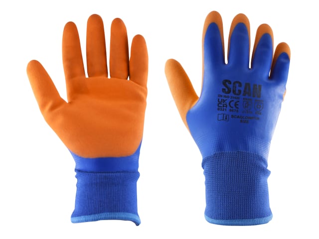 Scan W2101 Thermal Waterproof Latex Coated Gloves - XXL (Size 11)