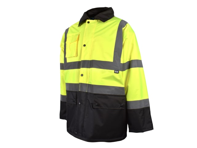 Scan SFJK81 Hi-Vis Yellow/Black Motorway Jacket - XL (48in)