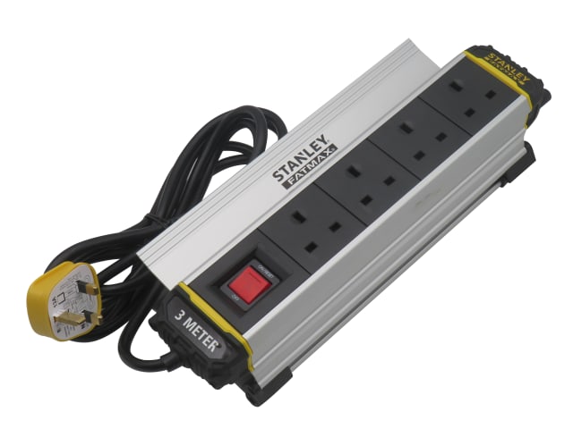 Stanley SXECFH2IHFE 4-Gang IP20 Powerboard with Clamp 3m