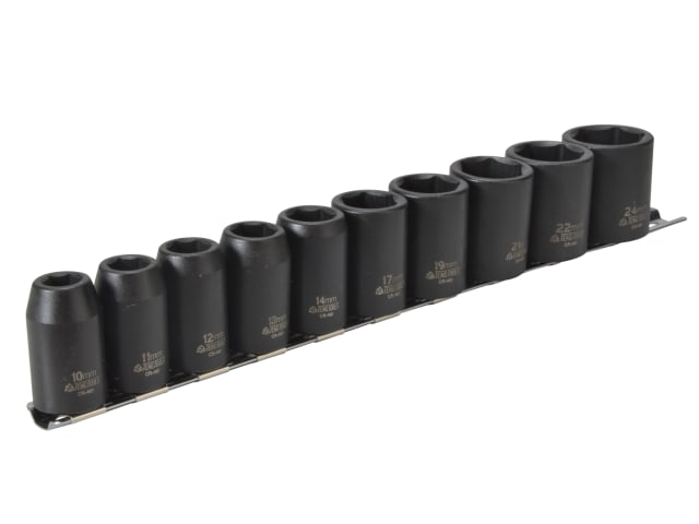 Teng 9121 1/2in Drive Impact Socket Set, 10 Piece