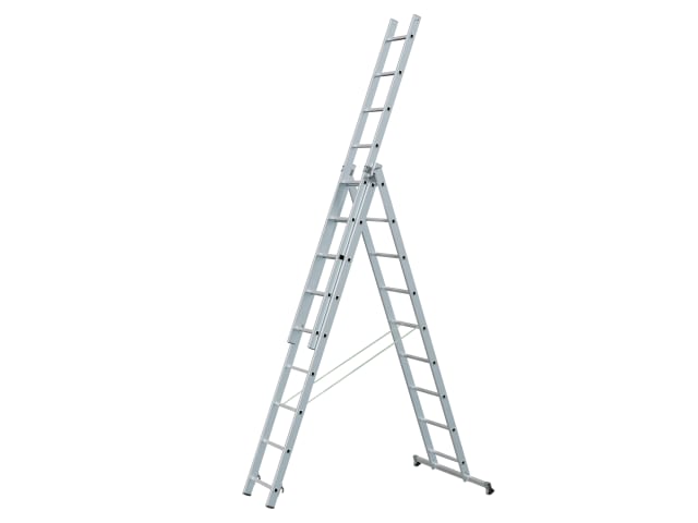 Zarges 48984 Light Trade Combination Ladder 3-Part 3 x 11 Rungs
