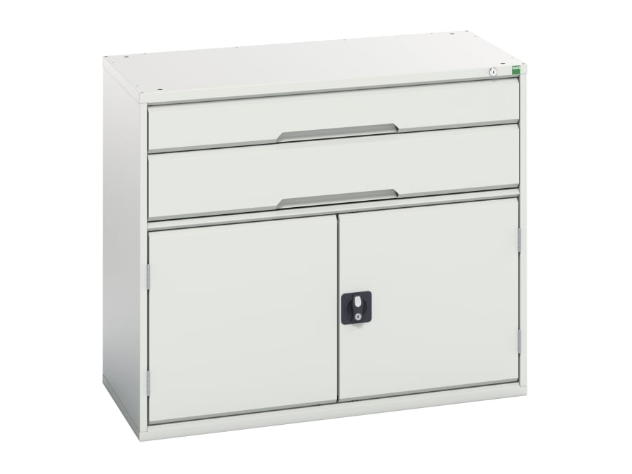 Bott 16925237.16 Verso 2 Drawer + Cupboard 900 x 1050mm Light Grey