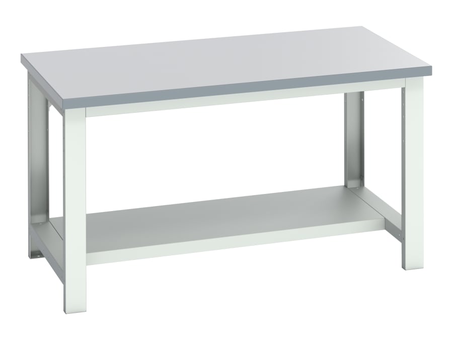 Bott 41004173.16V Cubio Bench with Half Shelf, Laminate Top 1500 x 900mm