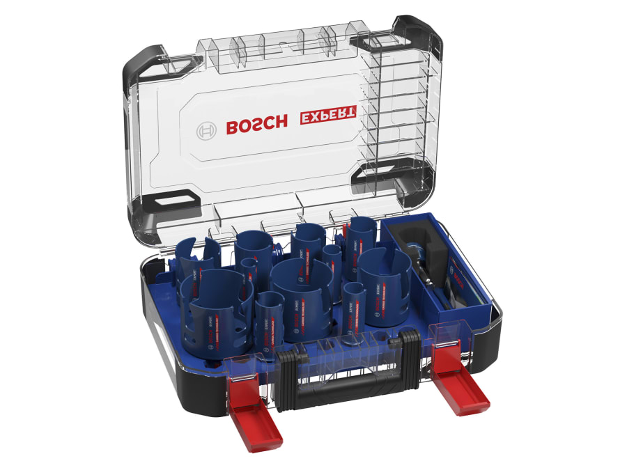 Bosch Powertool Accessories 2.608.901.950 EXPERT Construction Material PC Plus Universal Hole Saw Set, 15 Piece