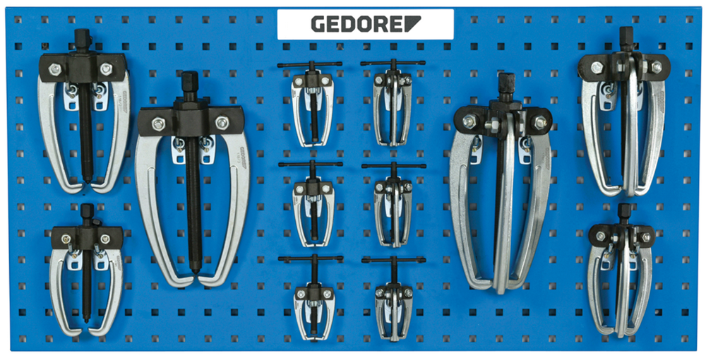 Gedore 1824007 1.18/1.19 Puller set on perforated wall 12 pieces