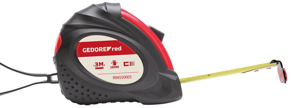 Gedore 3301428 R94550005 Roller tape measure 5m tape width 19mm K.II