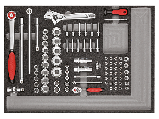Gedore 3301679 R21010004 Tool set 3x CT module, 129 pieces