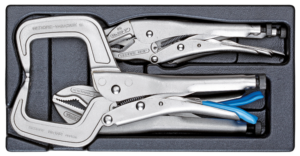 Gedore 2188198 1500 ES-137 Grip pliers assortment in 1/3 ES module