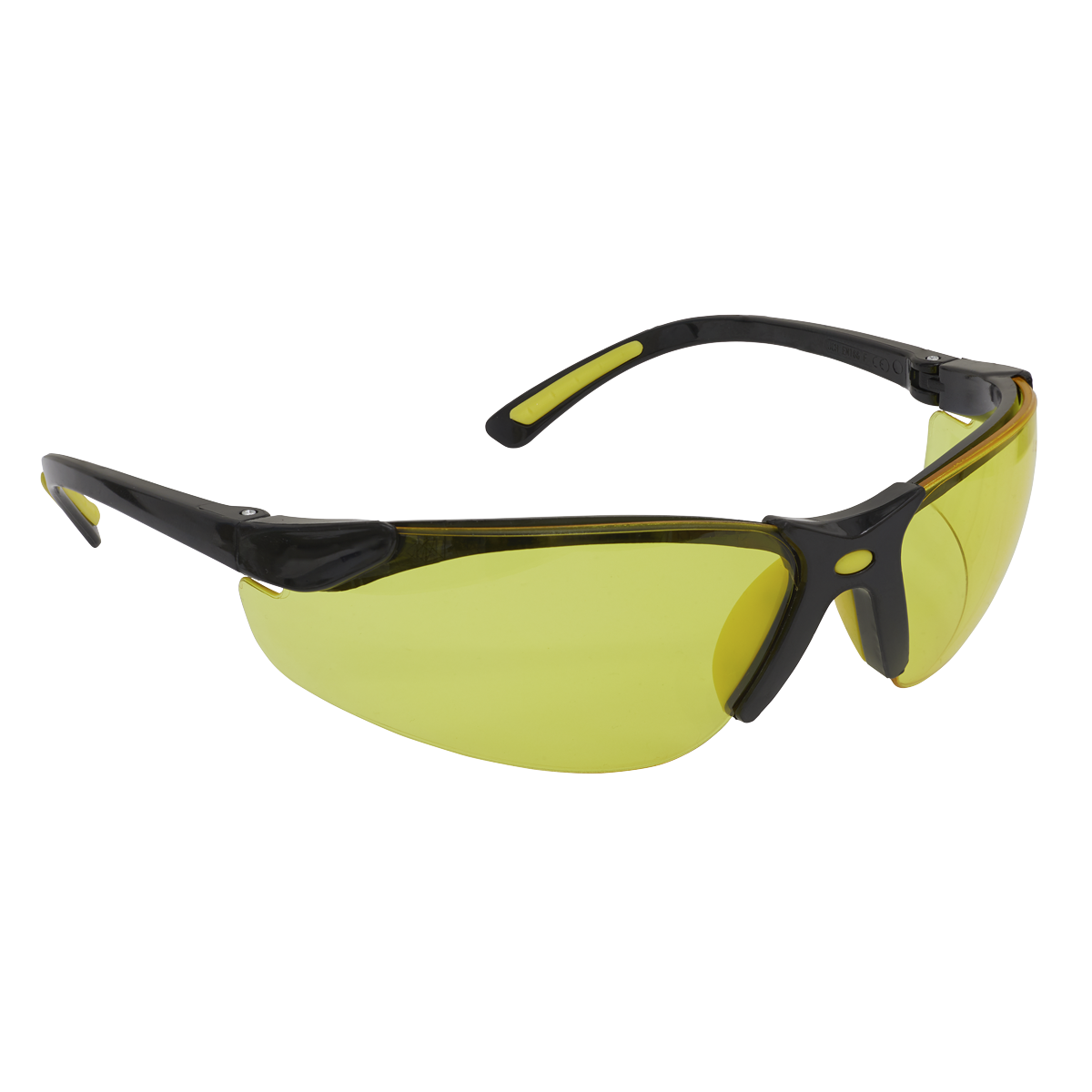 Sealey 9215 Worksafe Zante Style Amber Lens Safety Glasses with Flexi Arms